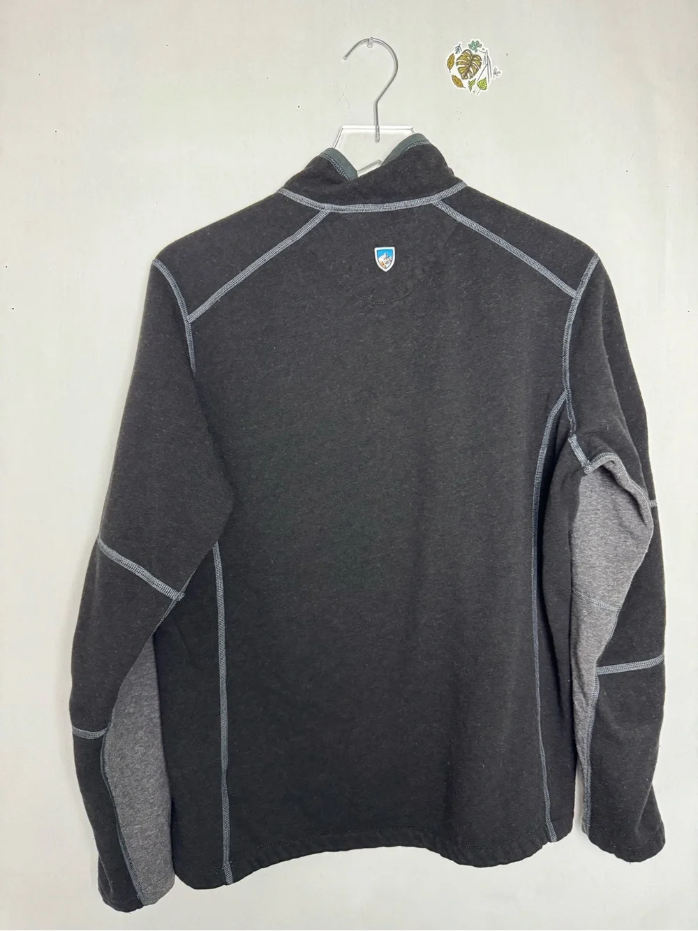 Kuhl Black and Gray Quarter-Zip Pullover Sz Med